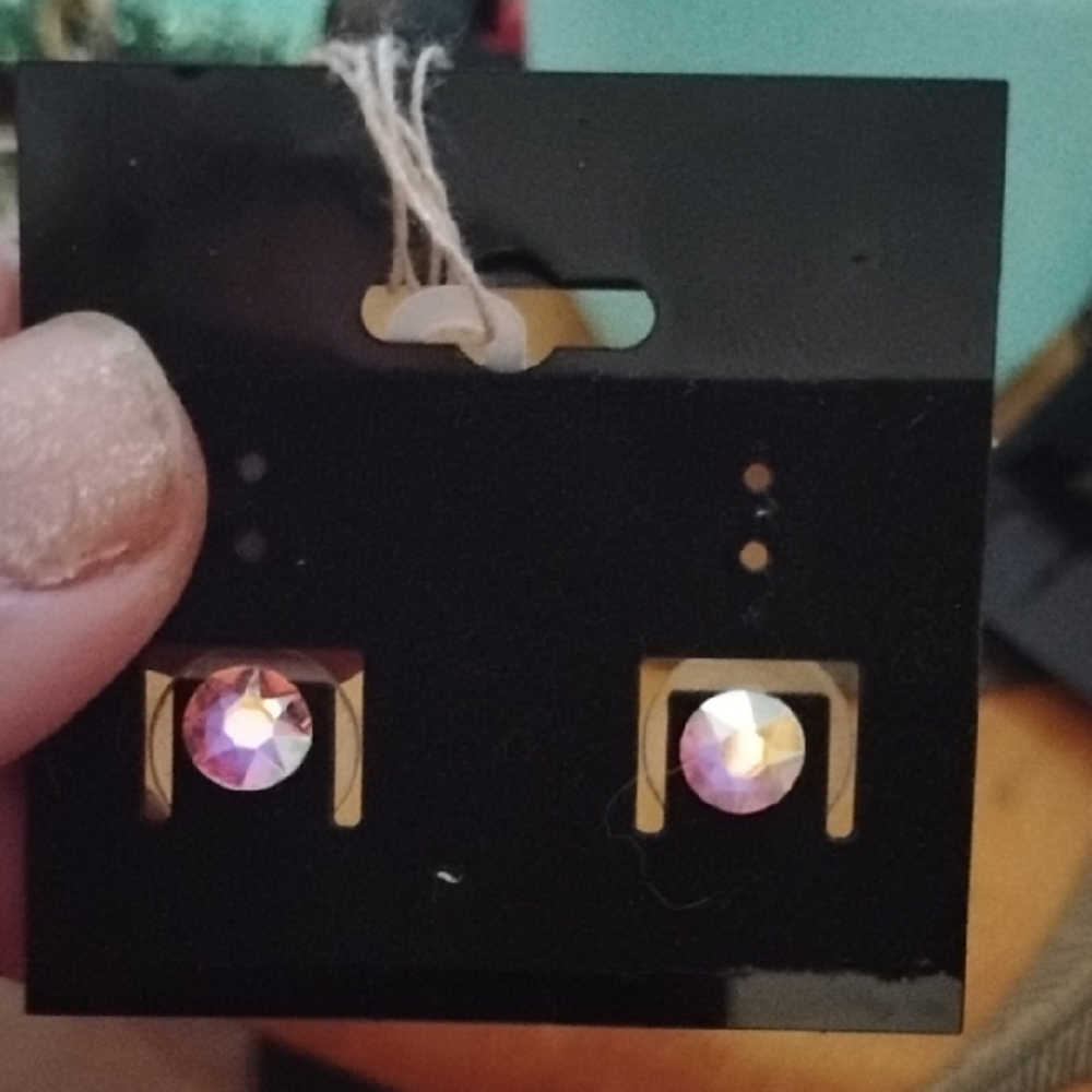Iridescent Stud Earrings